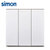 SIMON 西蒙（Simon）E6开关插座面板 86型墙壁开关 三开双控开关面板 雅白(白色)