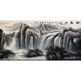 张平<壮丽山川2> 国画 山水画 水墨写意 山水 树木 横幅