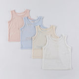 Petitkami2021夏季儿童婴儿新款男女宝斑马烧花系列背心睡衣内衣(80 白色)