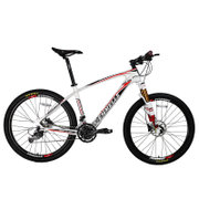 阿米尼 山地自行车EKB932 26寸碳纤维山地车禧玛诺变速器27速(白色红标)