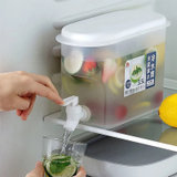 冷水壶家用大容量带水龙头凉水果汁桶柠檬水容器放冰箱冷泡瓶(默认)