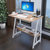 【京好】电脑桌台式家用现代简约环保钢木办公桌简易书桌 简易写字台J137(古橡木（80*50） 不带主机托)
