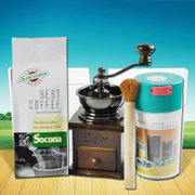 Socona蓝山咖啡豆250g 进口咖啡粉 送磨豆机密封罐毛刷