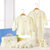 贝吻婴儿礼盒*精品纯棉服饰12件套百日福周岁礼婴儿套装衣服B1018(黄色 66)