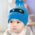 咔米嗒宝宝帽秋冬季新生儿3-6-12月针织毛线套头帽1岁男女童婴儿帽子(蓝色 兔八哥线帽)