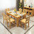 皮耐迪 实木餐桌椅组合 简约现代 长方形 小户型6人吃饭桌子(一桌四椅国内版（颜色备注） 1.35)