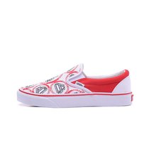 Vans/范斯 男女鞋 Slip-On情侣款白红炫色板鞋休闲鞋帆布鞋VN-00097M9X1(35码)(白红色)