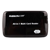 川宇（kawau）C233 翡翠系列多合一读卡器（黑色）（即插即用、USB接口、使用方便、高速传输)