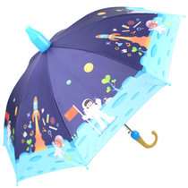防水套儿童雨伞男女孩卡通雨伞宝宝小孩幼儿园小学生遮阳伞直柄伞(中款 蓝火箭 默认)