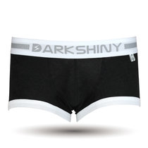 DarkShiny 日本创新工艺 毛巾毛圈绒布 男式平角内裤「MBON30-MBON36」(黑色 L)