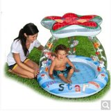 美国INTEX家庭游泳池57428海星婴儿遮阳戏水池 充气浴盆