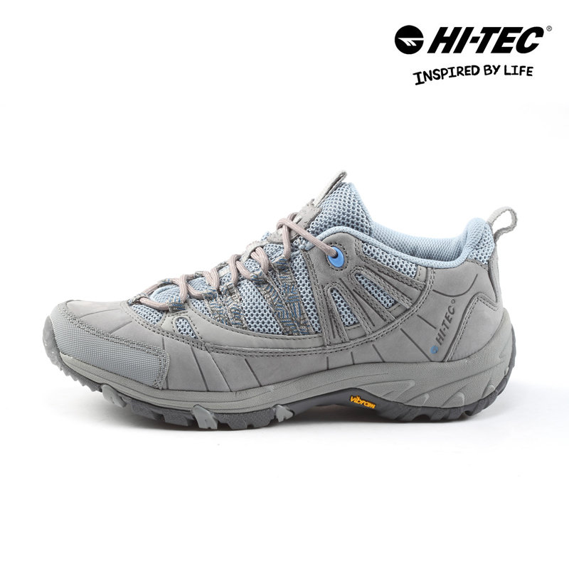 hitec海泰客vibram底登山鞋女士耐磨户外鞋透气徒步鞋205c096浅灰色39