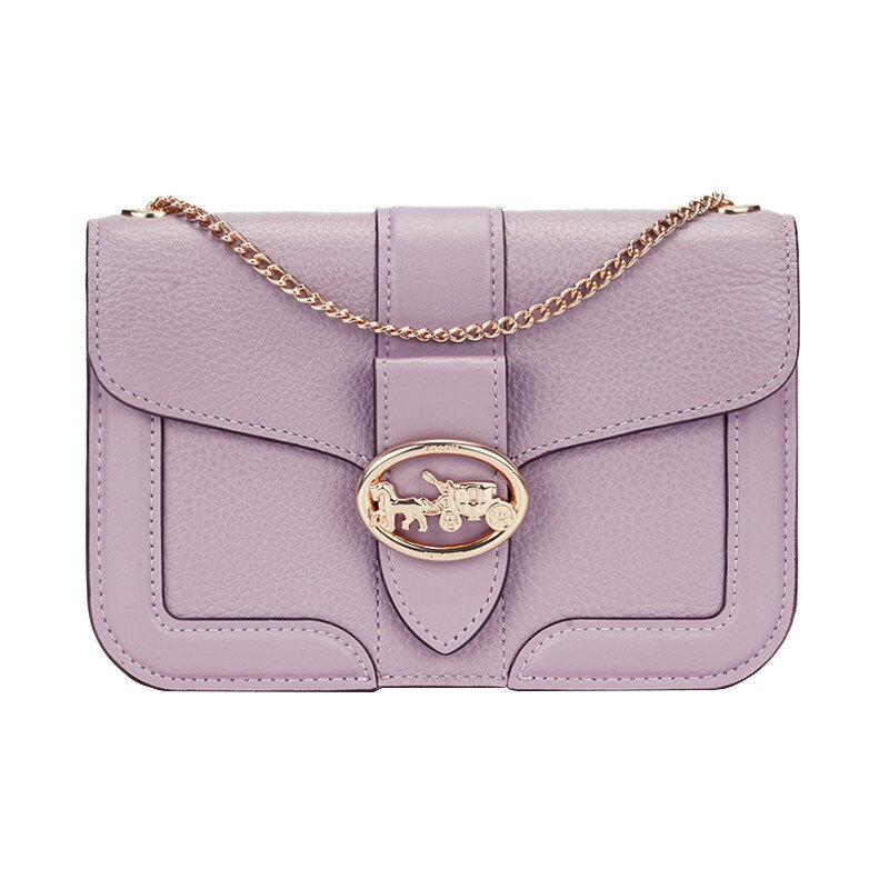 coach 蔻驰 奢侈品 女士新款潮流单肩斜挎链条包香芋紫c3296 imsot