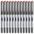齐心(COMIX) RP602 中性笔 0.5mm*12 红色子弹头直液式走珠签字笔学生考试中性笔
