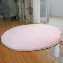 【京好】地毯地垫 鸟巢吊篮吊椅用圆形 办公电脑椅卧室客厅(粉色 0.8米直径)