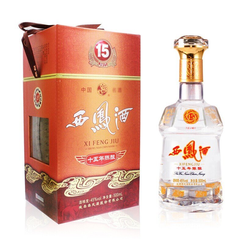 西凤酒西凤酒十五年西凤酒15年西凤15年西凤十五年陈酿西凤凤香型酒