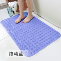 无味浴室防滑垫洗澡淋浴大号带吸盘按摩脚垫厕所卫生间隔水地垫子(炫动蓝)