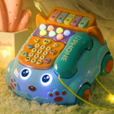 育儿宝婴儿玩具电话机宝宝故事机0-3岁周岁蓝色 国美超市甄选