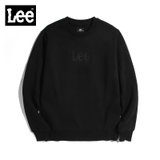 LEE男士圆领套头薄绒保暖卫衣L372123RWK11(黑色 S)