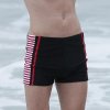 夏艳泳裤 男式低腰平角泳裤 新款男士温泉游泳裤 海军泳裤(红色 L)