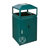 南方新款锥形户外垃圾桶公园果皮桶金属垃圾筒带烟灰缸GPX-61(墨绿色中号)