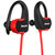 纽曼(Newsmy) Q12 蓝牙运动耳机 穿戴式防水音乐播放器 APP控制耳机 红色