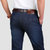 127春夏新款战地吉普AFS JEEP弹力直筒牛仔裤 男士中腰牛仔长裤(深蓝色 30)