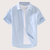 “CaldiceKris （中国CK）夏季新款男士休闲薄款方领衬衫CK-F917“(蓝色 S)