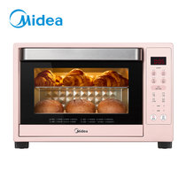 美的（Midea） 多功能烤箱上下四管独立控温 35L大容量家用烤箱 PT3505电子式操控 粉色(冰莹粉 默认版本)