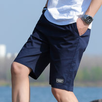 富贵鸟男士短裤男五分裤2021夏季新款宽松透气健身跑步休闲运动裤沙滩裤8026(红色 XXL)