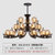 新款现代简约轻奢北欧吊灯客厅魔豆吊灯创意个性家用现代鹿头灯卧室餐厅灯（赠送配套灯泡）(158-12＋6＋3（琥珀色灯罩）)