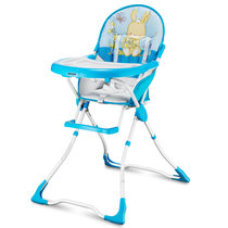 shinema/神马 婴儿餐椅 宝宝吃饭餐桌 轻便易折叠 双餐盘可拆卸易清洗儿童餐椅CH3(天空蓝)