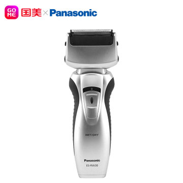 松下（Panasonic）往复式剃须刀电动充电式全身水洗 浮动式双刀头 剃预刀男士刮胡刀ES-RW30(银色)