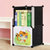 索尔诺卡通书柜儿童书架自由组合玩具收纳柜简易储物置物架柜子(A6102黑色 单排书柜)