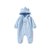 巴拉巴拉婴儿冬装女连体衣新生儿衣服男宝宝爬服外出抱衣保暖加厚(80cm 蓝白色调)