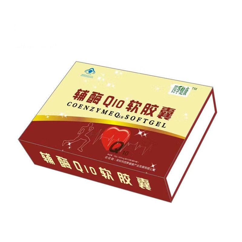 四季健康辅酶q10软胶囊400mg粒30粒瓶4瓶盒保护心脏增加心动力礼盒装