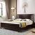 银卧新中式实木床1.8米 现代中式双人床1.5米橡胶木主卧婚床(黑檀色 定金单拍不发货)