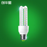 创华星LED灯泡 3U型节能灯 led玉米灯 3014明亮球泡灯 3W5W7W12W15W(E27大螺口正白)