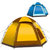 户外六角全自动帐篷弹簧杆露营帐篷免搭建单层3-4人5人大帐篷多人(黄色)
