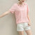 葩葩乐奇2017新款个性领口镂空短袖T恤学生上衣xiangaiba542(粉红色 XL)