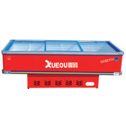 雪鸥(xueou) SD/SC-700 2米速冻食品柜 岛式展示冰柜 超市速冻柜 可冷藏可冷冻 中空玻璃门 红色(SD/SC-1000 2.5米)