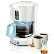 飞利浦(Philips) HD7450 滴漏式咖啡机 0.6L 防滴漏(蓝白色)