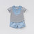 davebella戴维贝拉2018夏装男童套装宝宝短袖T恤两件套DBA6337(12M 蓝白条纹)