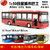 鸭小贱1：50儿童礼物合金大巴士公交车多款可选灯亮有声音回力合金汽车模型292(红色)