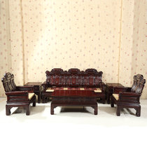 红木家具南美红酸枝木沙发实木沙发五件套六件套红木沙发组合(五件套 酸枝木色)