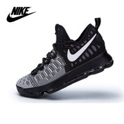 耐克男鞋篮球鞋Nike 新款杜兰特9代 编织版战靴男士运动篮球鞋(杜兰特9代白黑 40)