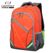 汉诺斯luckysky新品韩版休闲双肩包多功能时尚背包15.6寸笔记本电脑包(橙色)