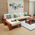 金屋藏娇 沙发 实木沙发 现代中式沙发组合 贵妃转角橡胶木沙发小户型客厅家具(颜色备注 1+2+3+茶几+方几)