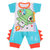 儿童装2015韩版1-2-3-4岁男童夏装婴儿衣服男宝宝短袖套装(蓝色 100)