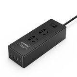 奥瑞科（ORICO） IPC-2A4U 智能USB接线板电源插板插排插线板旅行充电排插座(黑色 1.5M)